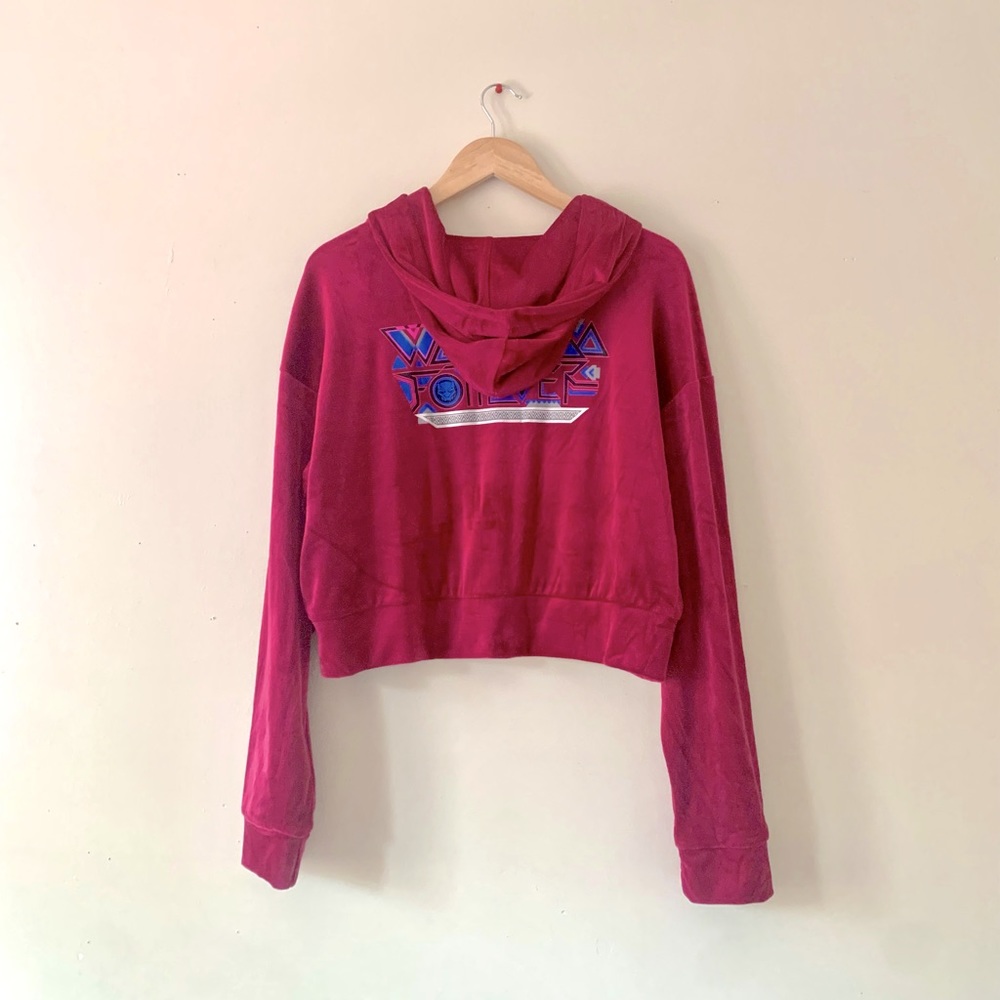 NWT Marvel Wakanda Forever Black Panther Velvet zip up Hoodie sweater - Picture 2 of 7
